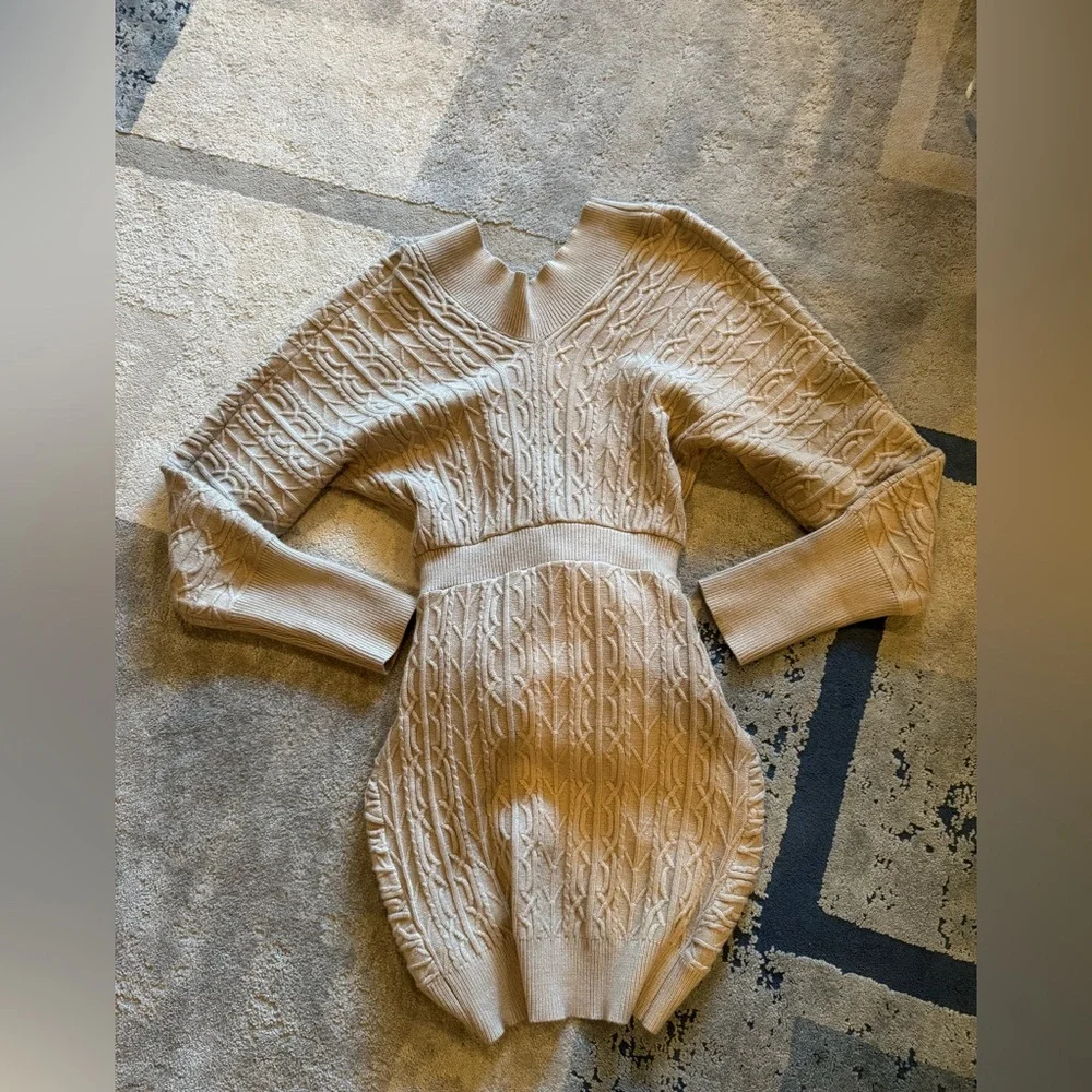 ASOS Design Light Beige Sweater Dress - Picture 7 of 7